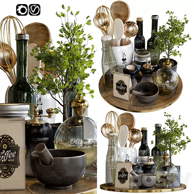 kitchen accessories 11 3D Model