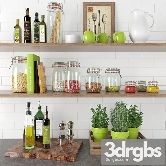 Kitchen Accessories 3 3D Model Download Kitchen Accessories 3 3D Model Download