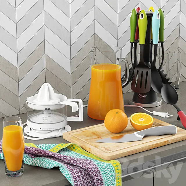 Kitchen accessories 3D Model