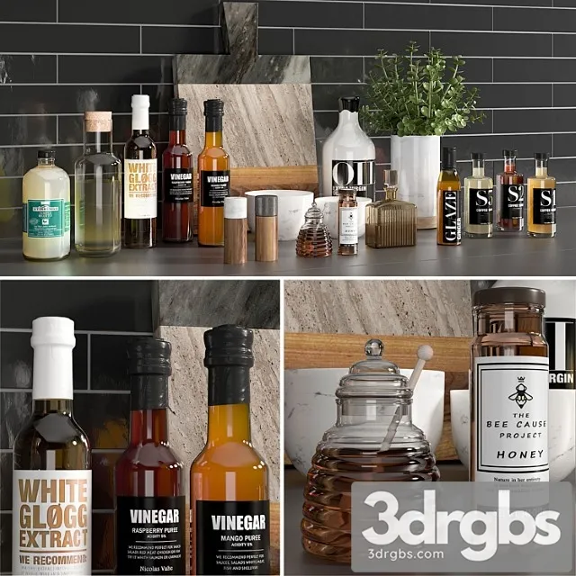 Kitchen accessories 7 3D Model Download Kitchen accessories 7 3D Model Download