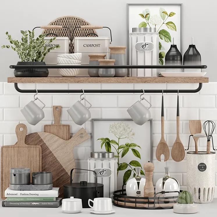 kitchen accessories01 3D Model Free Download kitchen accessories01 3D Model Free Download