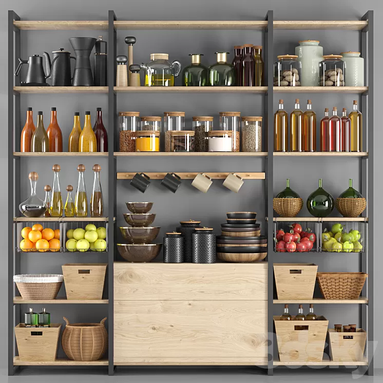 kitchen accessories012-pantry 3D Model