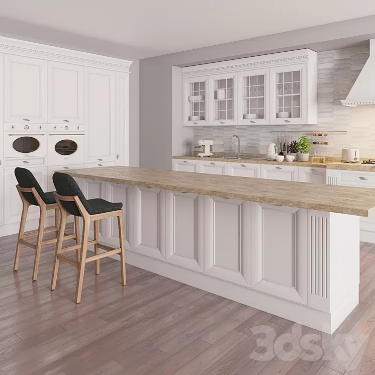 Kitchen Amelie New Bellini factory with decor 3D Model Kitchen Amelie New Bellini factory with decor 3D Model