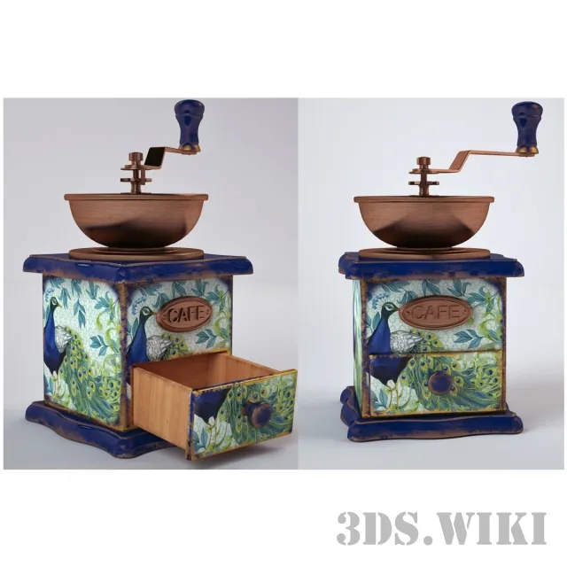 kitchen – Antique Manual Coffee Grinder 3D Model