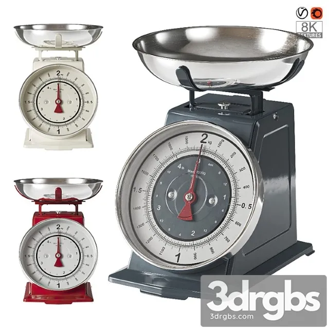 Kitchen appliance. retro-style scales. Kitchen appliance. retro-style scales.