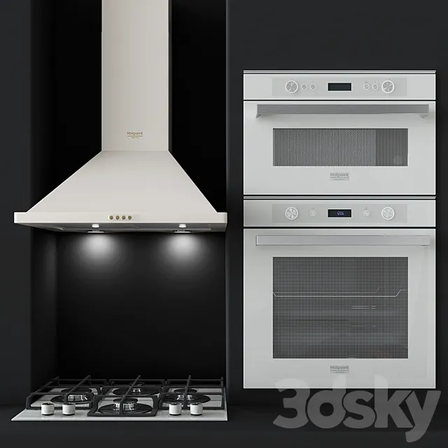 Kitchen appliances Ariston 3D Model Kitchen appliances Ariston 3D Model