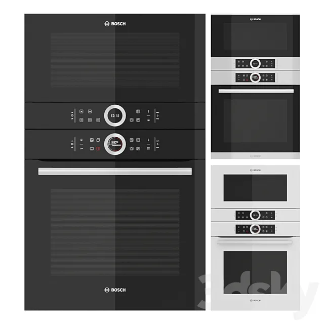 Kitchen appliances Bosch Series 8. Three options 3DModel Kitchen appliances Bosch Series 8. Three options 3DModel