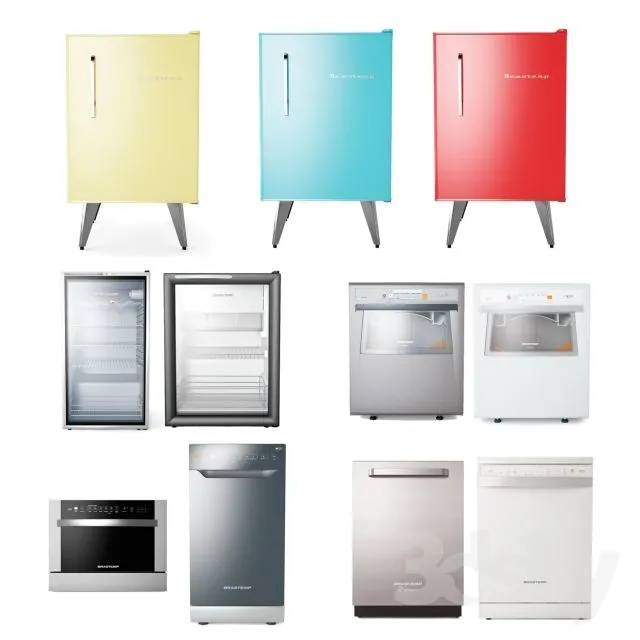 Kitchen Appliances Set 3D Model