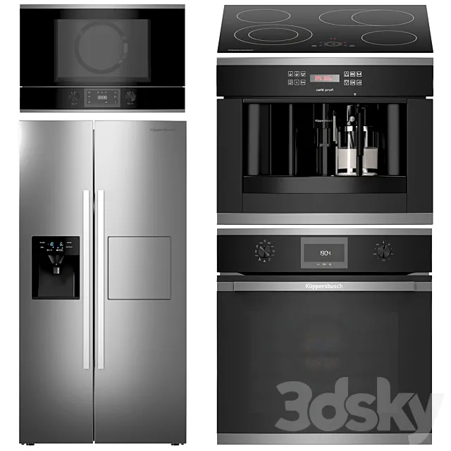 Kitchen appliances set Kuppersbusch 4 3D Model Kitchen appliances set Kuppersbusch 4 3D Model