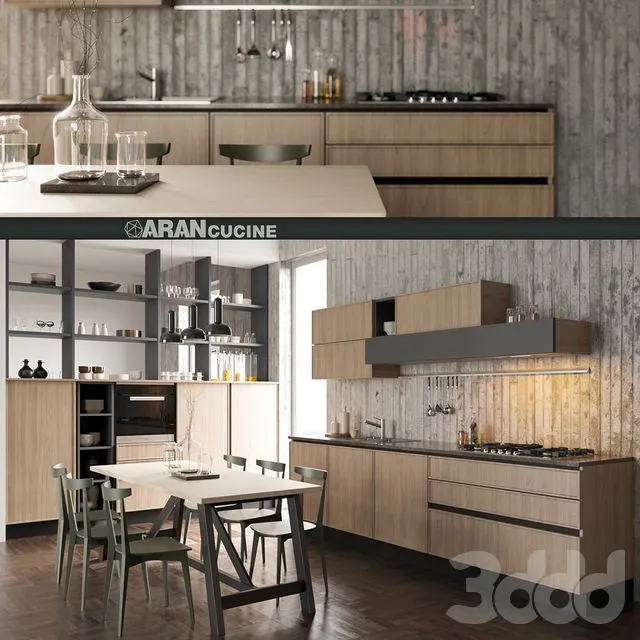 Kitchen Aran Cucine Quadro 3D Model