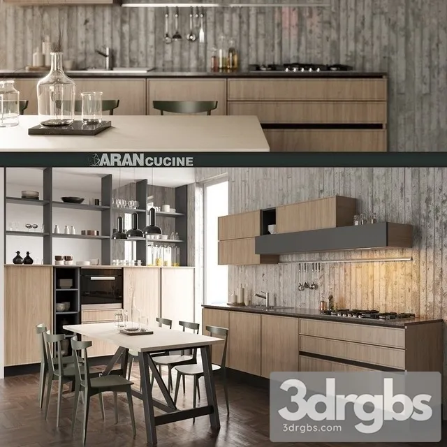 Kitchen Aran Cucine Quadro 3D Model Download