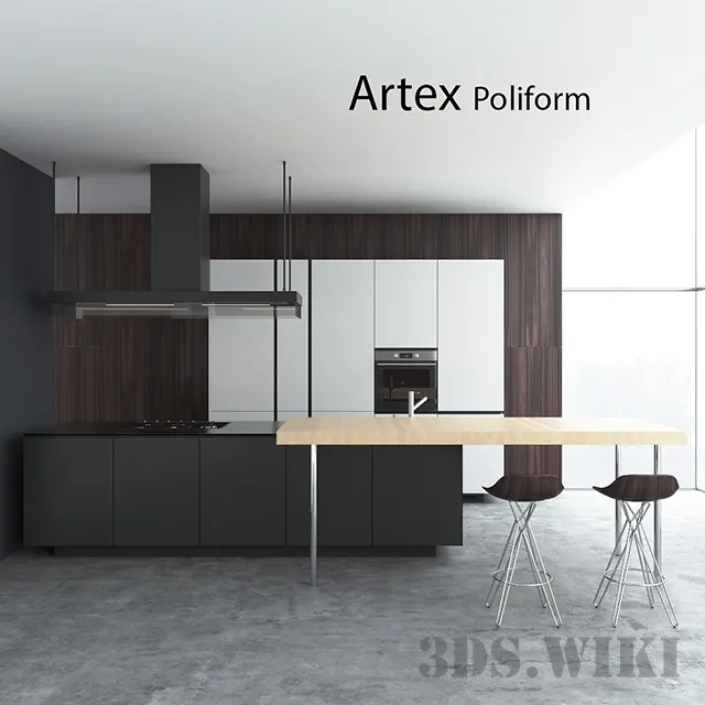 kitchen – Artex Varenna Poliform kitchen 3D Model