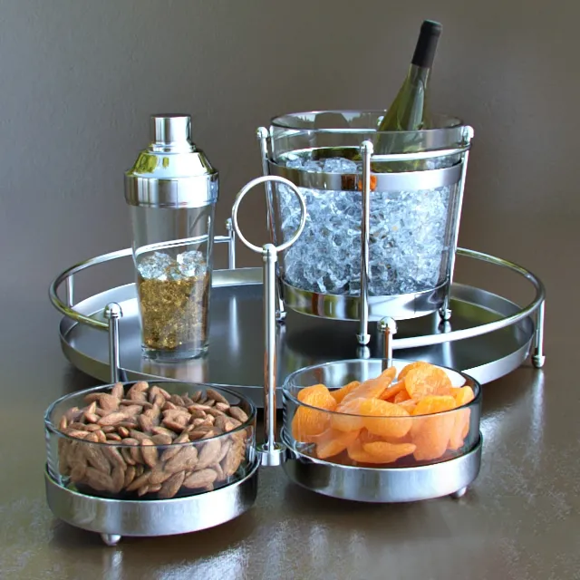 kitchen – Ava double snack bowl 3D Model