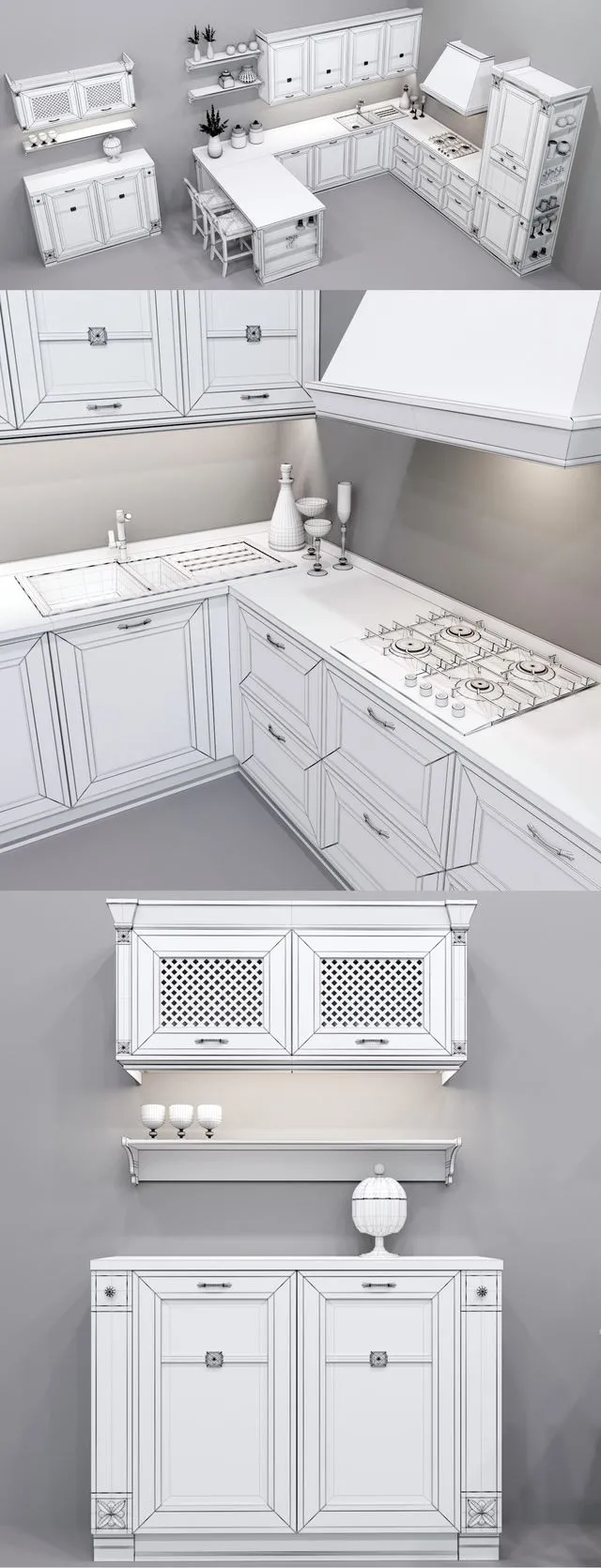 Kitchen Beatrice from the company Yavid Provence 3D Model