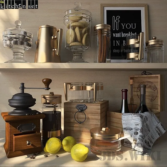 kitchen – Beautiful set for the kitchen 3D Model