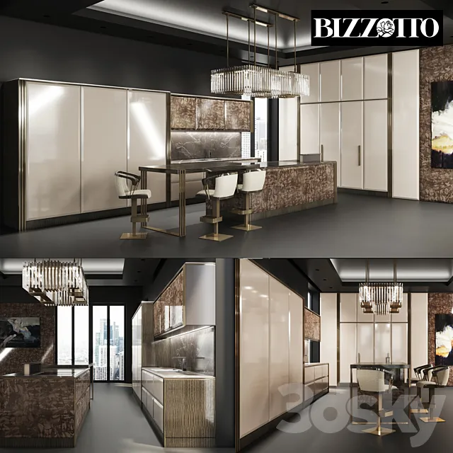 Kitchen BIZZOTTO factories INFINITY series 3D Model