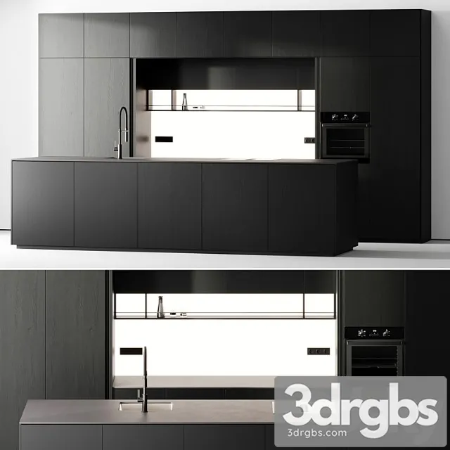 Kitchen Black Vol1 3D Model Download