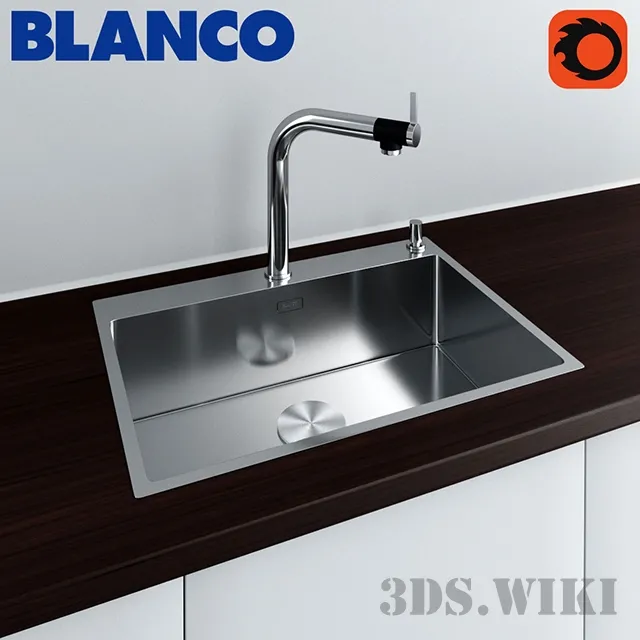 kitchen – Blanco Andano sink series with Blanco Vonda mixer 3D Model