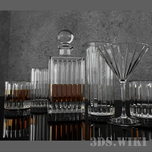 kitchen – Boulevard Cut Crystal Barware Collection 3D Model