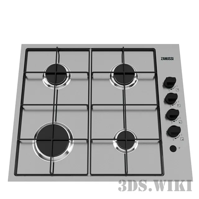 kitchen – Built-in gas hob Zanussi ZGG 62412XA 3D Model