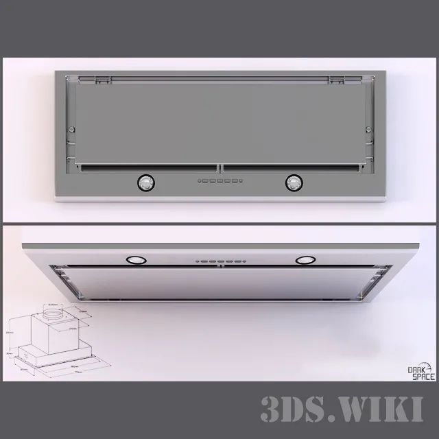 kitchen – Built-in hood Electrolux EFG 90750 X 3D Model