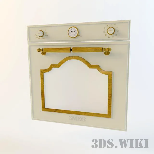 kitchen – Built-in oven Smeg SC750BS – Cortina 3D Model