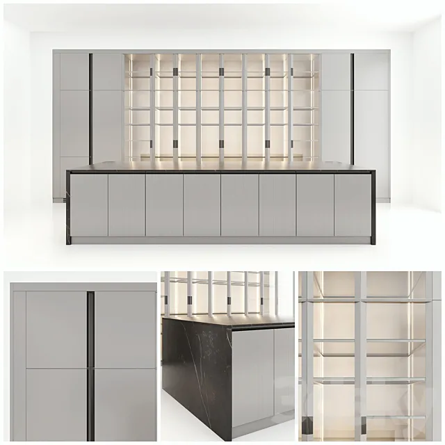 Kitchen Cabinet Poliform 3D Model