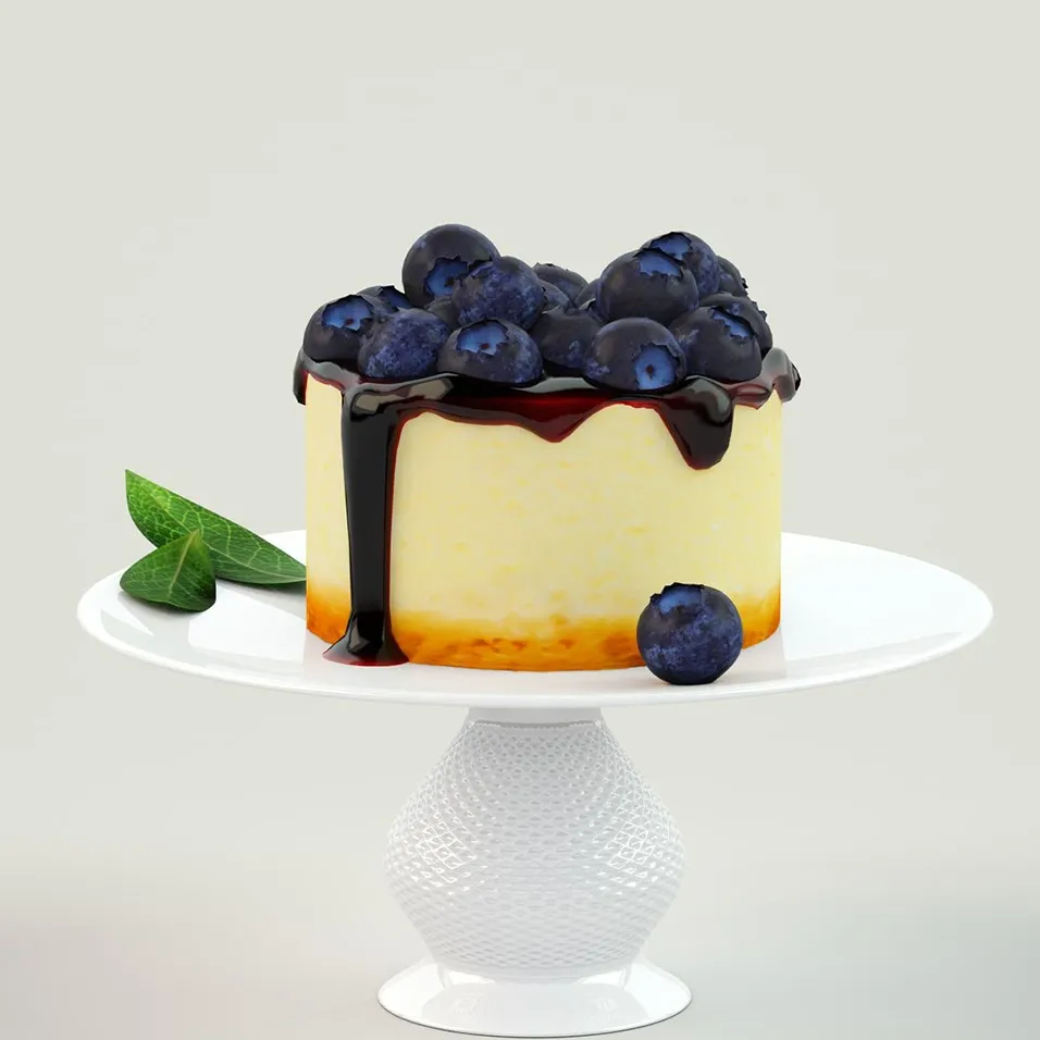kitchen – Cake blueberry dessert 8 3D Model