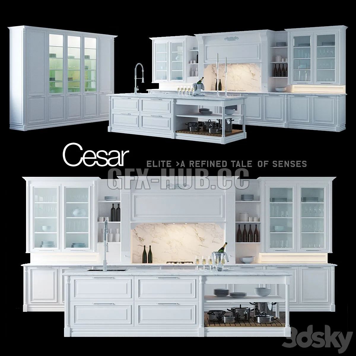 Kitchen Cesar Elite 3D Model