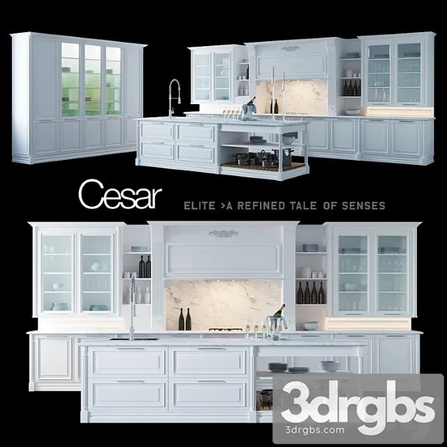 Kitchen cesar elite 3D Model Download