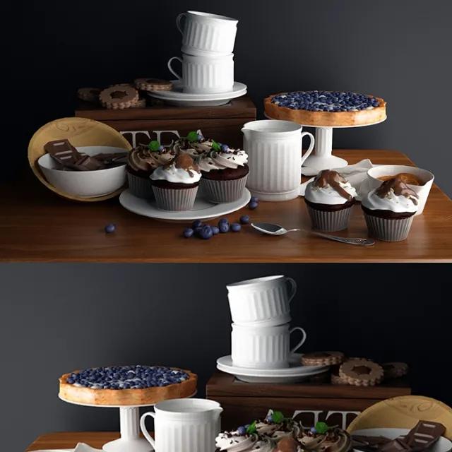 kitchen – Chocolate set 3D Model