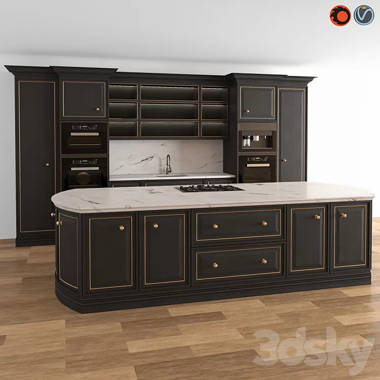 Kitchen Classic 04 3D Model Free Download Kitchen Classic 04 3D Model Free Download