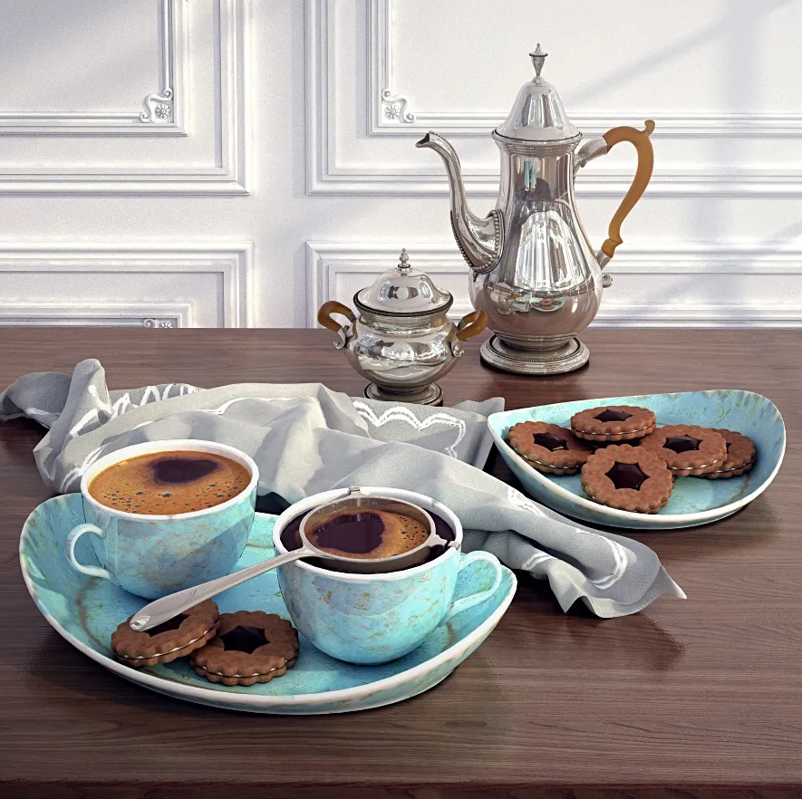 kitchen – Coffee and biscuit 56 3D Model