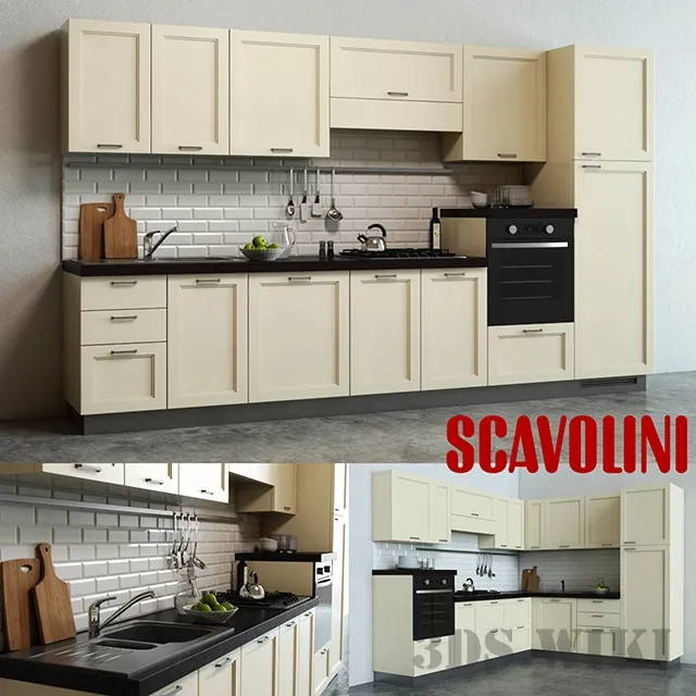 kitchen – Colony Italian cuisine – Scavolini 3D Model
