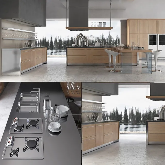 kitchen – Contemporary kitchen 02 1 3D Model