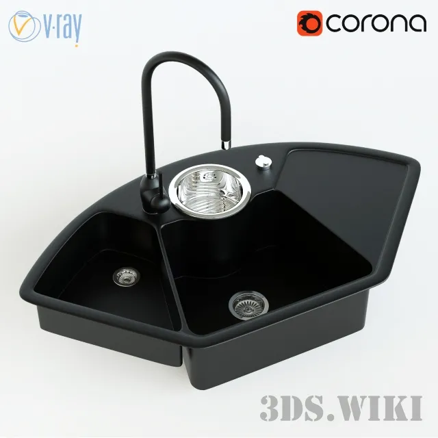 kitchen – Corner sink Solo Corner – Villeroy & Boch 3D Model