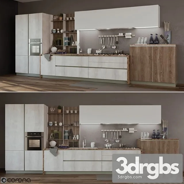 Kitchen cucine stosa infinity 3D Model Download