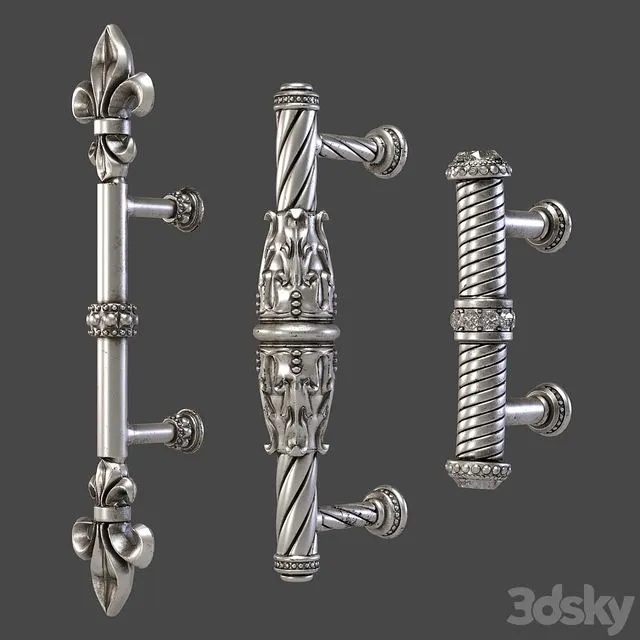 KITCHEN CUPBOARD CABINET DOOR HANDLES set11 3D Model KITCHEN CUPBOARD CABINET DOOR HANDLES set11 3D Model