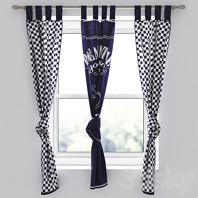 Kitchen curtains 3D Model