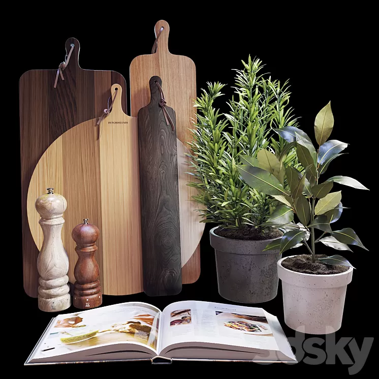 Kitchen decor 01 3D Model