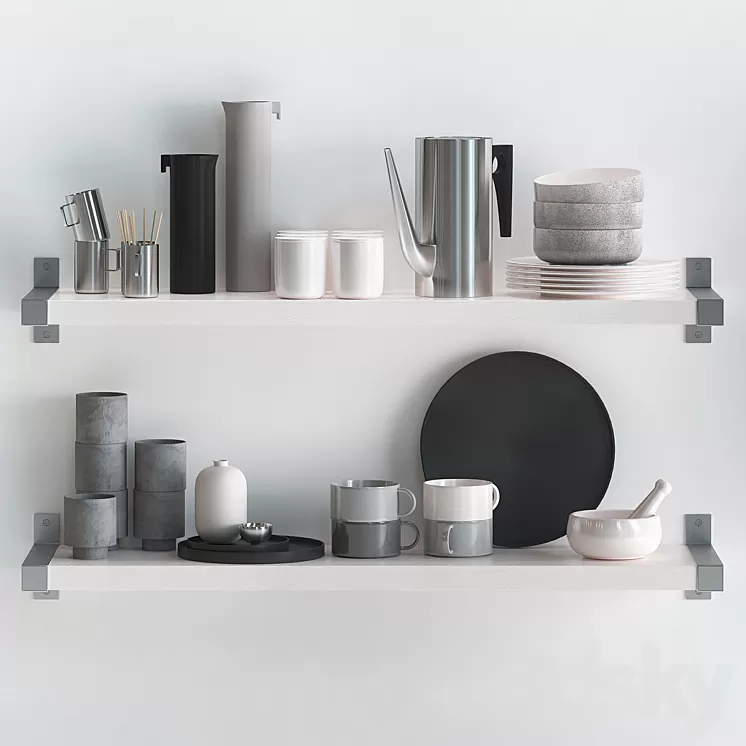 Kitchen decor set 02 3D Model