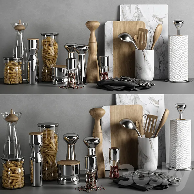 kitchen decor set 04 3D Model