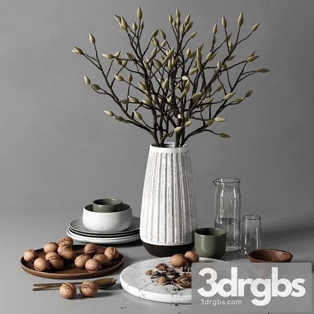 Kitchen Decor Set 09 3D Model Download