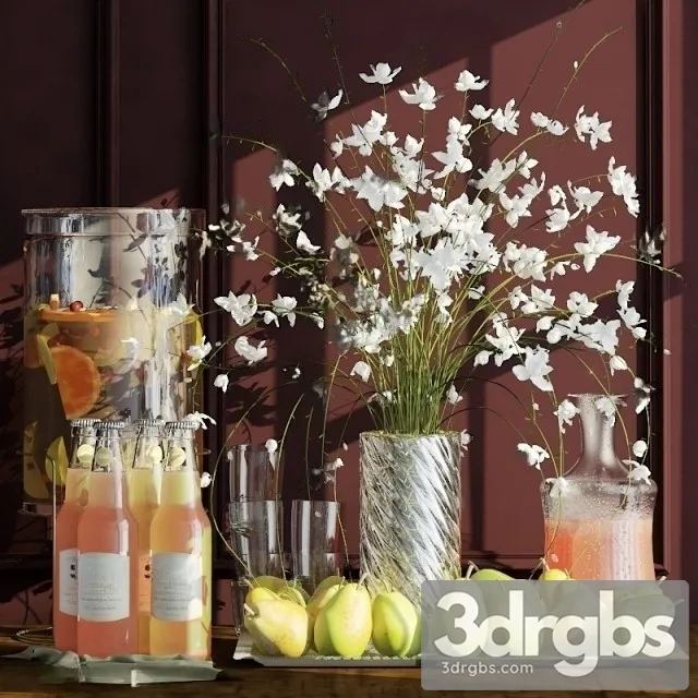 Kitchen Decor Set 2 3D Model Download