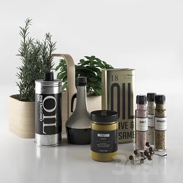 KITCHEN DECOR SET 3DModel