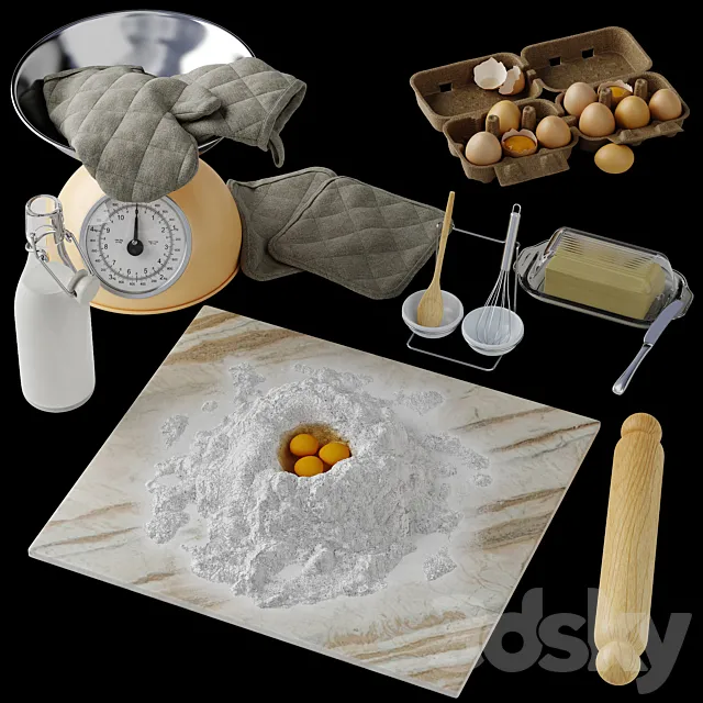 Kitchen decor set 3DModel