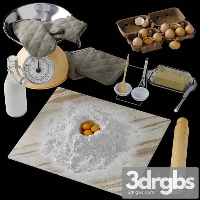 Kitchen decor set 5 3D Model Download
