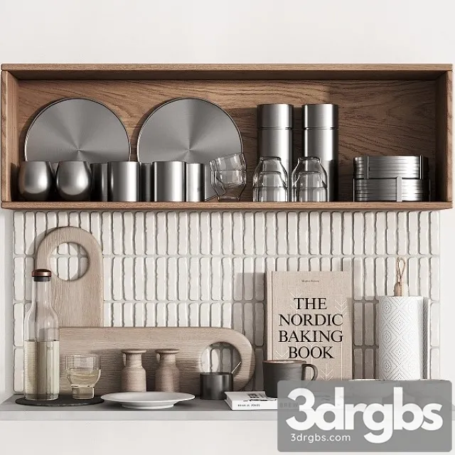 Kitchen Decor Set Accessories 06 3D Model Download