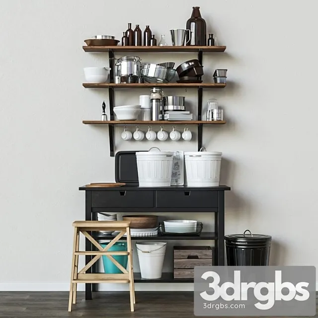 Kitchen decor set ikea 3D Model Download