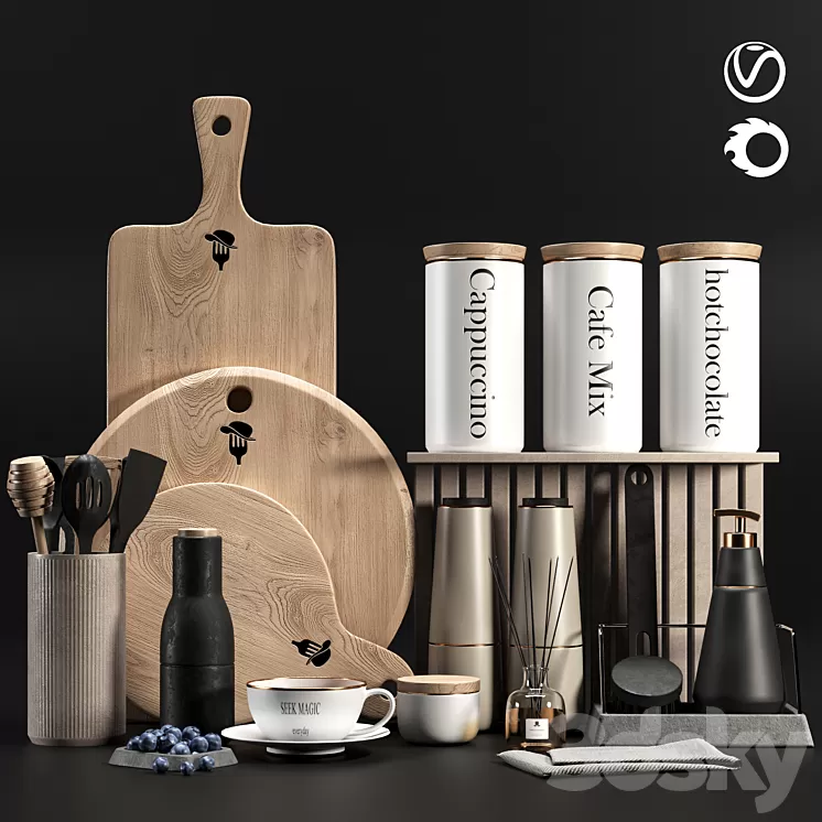 Kitchen Decor Set_03 3D Model Kitchen Decor Set_03 3D Model